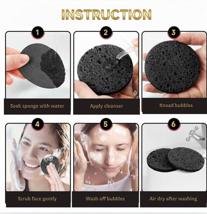 Esponjas faciales comprimidas, 5 Pcs por paquetes. Color Negras